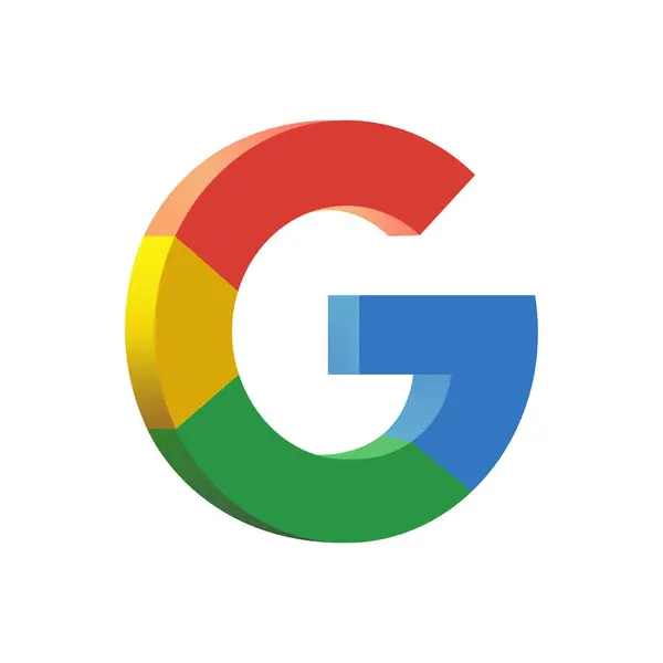 Google Simge Logo Tasarımı. Vektör illüstrasyonu