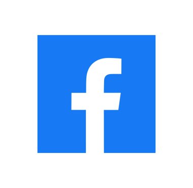 Facebook logo simgesi izole edildi