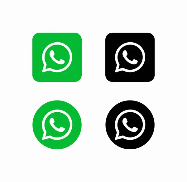Whatsapp logo vektör çizimi kümesi