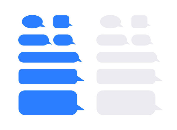 Different Shape Message Bubbles for Texting and Messaging