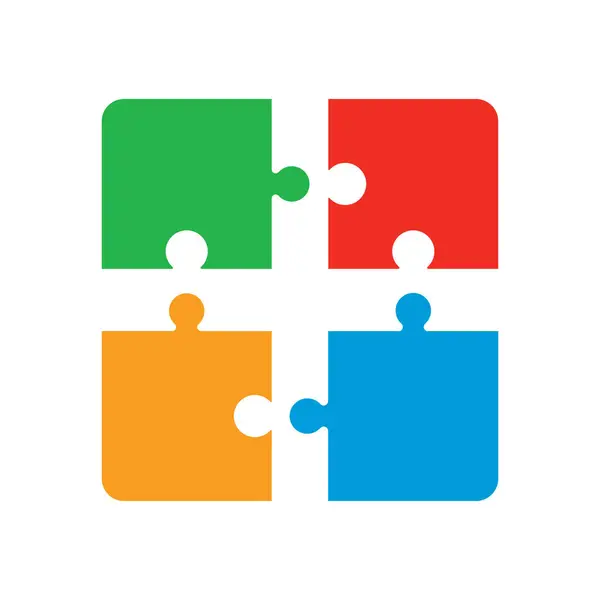 Renkli yapboz izole edildi