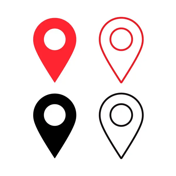  konum pin simgesi seti