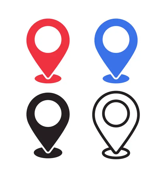  konum pin simgesi seti