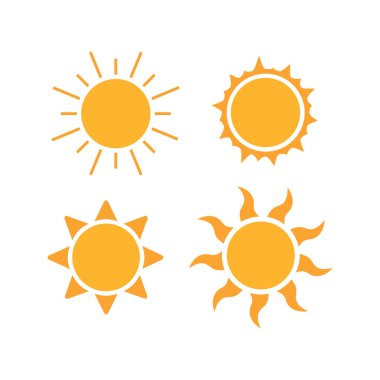 Glyph Sun Illustration seti 
