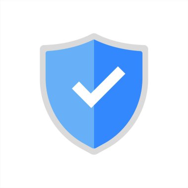 Beyaz işaretli mavi kalkan. 