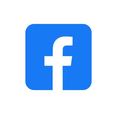 Beyaz arka plan üzerinde izole facebook logosu