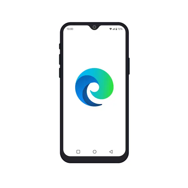 Microsoft Sınır Tarayıcı Uygulama Simgesini Gösteren Akıllı Telefon