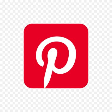 Şeffaf bir arkaplanda Pinterest Logo Simgesi