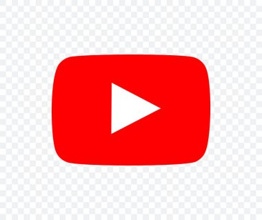 Şeffaf bir arkaplanda Youtube Logo Simgesi