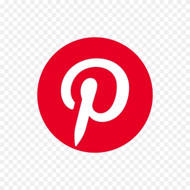 Şeffaf bir arkaplanda Pinterest Logo Simgesi