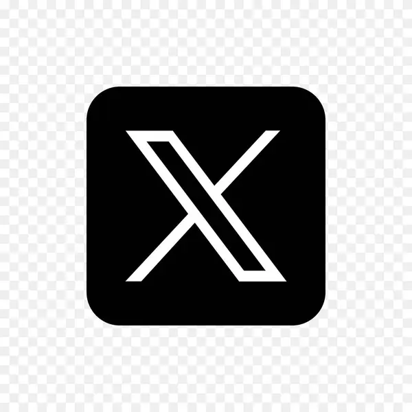 Şeffaf arkaplanda X Logo Simgesi