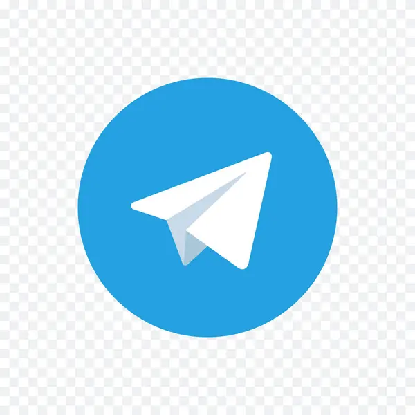 Şeffaf bir arkaplanda Telegram Logo Simgesi