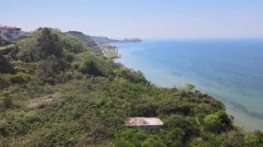 İHA 'nın kıyı sükuneti: gür yeşillik kristal sularla buluşur, dalgalar esintide dans eder