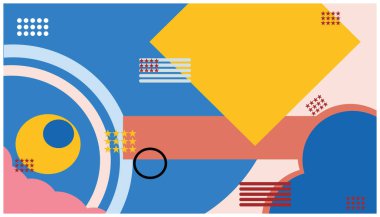 Geometrik elementlerle soyut arkaplan. Vektör çizimi. Reklam ve sunum için kullanılabilir. Arkaplan tasarımı ögeleri