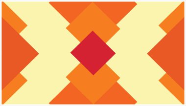 Geometrik şekilli soyut arkaplan. Renkli daireler, dikdörtgenler ve çizgiler eski tarz. Düz tasarım tarzında vektör illüstrasyonu. Reklam ve sunum için kullanılabilir