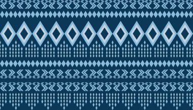 Geometrik kabile sınır deseni, elmas şekiller, mavi tonlar, tekrarlayan dizayn. Geleneksel sanatı, etnik motifleri, tekstil tasarımını temsil eder. Kumaş baskılar, arka planlar, duvar kağıtları ve dekoratif amaçlar için uygundur..