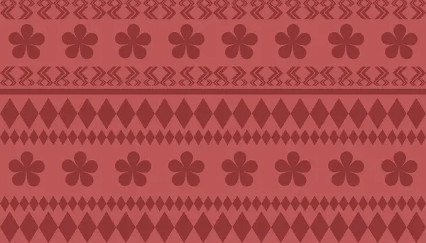 Kırmızının çeşitli tonlarında tekrarlanan çiçek ve geometrik desenler. Özellikleri, çiçekleri, elmasları ve ok benzeri şekilleri biçimlendirdi. Tekstil, arka plan, duvar kağıdı, ev dekorasyonu ve dekoratif amaçlar için uygundur..