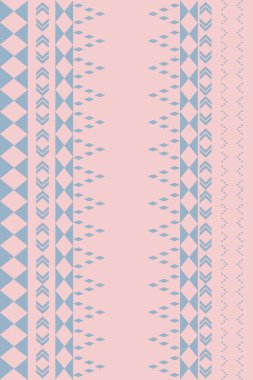 Mavi geometrik çizgili Pastel Pembe arkaplan, arka plan, tekstil, koleksiyon defteri, ambalaj, davetiye kartı için ideal klasik geometrik sınır