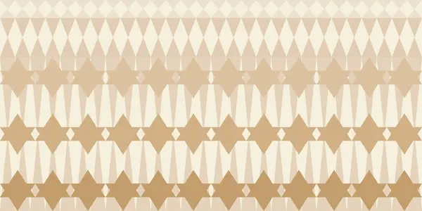 Bej ve altın yıldızların tonlarında tekrarlanan geometrik desen ve elmaslar simetrik ve görsel olarak çekici bileşim. Sessiz renk paleti sofistike ve zarif tekstil baskısı, arkaplan