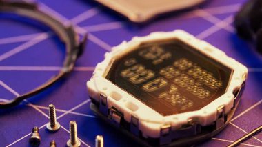 LCD Negatif Ekran Stopwatch Parçalanmış Zaman Sayımı 60 Fps