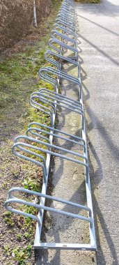 Bisiklet şehri için boş bir park yeri. Yüksek kalite fotoğraf