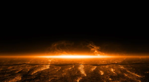 Απόδοση Απεικόνιση Θερμότητας Κόκκινο Ραγισμένο Έδαφος Υφή Μετά Την Έκρηξη — Φωτογραφία Αρχείου