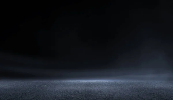 3Dレンダリング抽象的な暗い夜黒の背景に創造的なぼやけた屋外アスファルト ロイヤリティフリーのストック写真
