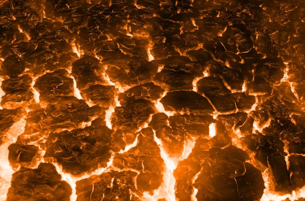 Haciendo Calor Rojo Agrietado Textura Del Suelo Después Erupción Volcán —  Fotos de Stock
