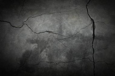 Endüstriyel binada çatlağı olan Grunge beton duvar. Tasarım ve doku arka planınız için harika.
