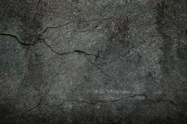 Kaba üst görünümün asfalt dokusunu kır