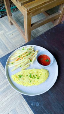 Lezzetli Asya yemeklerinin yakın görüntüsü