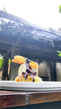 Lezzetli Asya mutfağının yakın görüntüsü