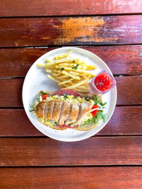 Kızarmış domuz eti fotoğrafı.