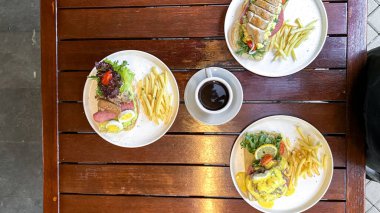 Lezzetli yiyeceklerin yakın görüntüsü