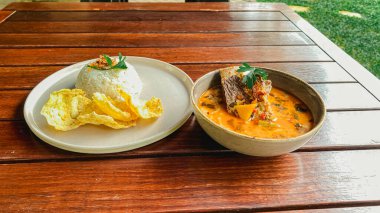 Lezzetli bir yemeğin yakın çekimi.