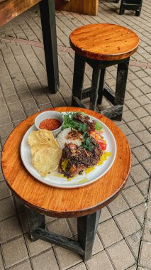 Bifteğin mutfak fotoğrafı.