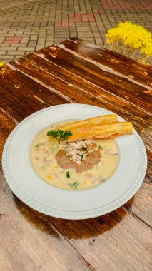 Lezzetli çorba, sebze çorbası, yemek.