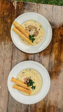 Yakın plan - lezzetli yemek manzarası, seçici odaklanma