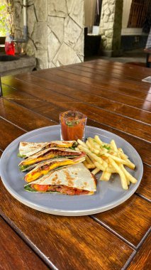 Lezzetli yiyeceklerin yakın görüntüsü