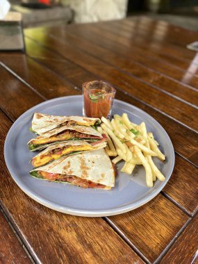 Lezzetli Meksika yemekleri, seçici odaklanma