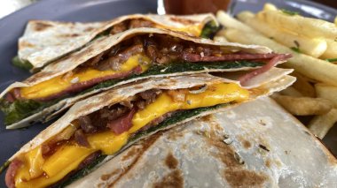 Lezzetli yiyeceklerin yakın görüntüsü