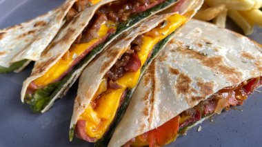 Lezzetli yiyeceklerin yakın görüntüsü