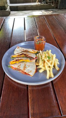 Lezzetli yiyeceklerin yakın görüntüsü