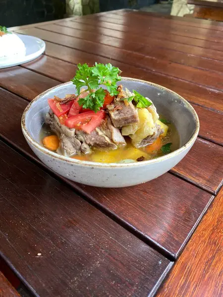 Lezzetli bir yemeğin yakın görüntüsü