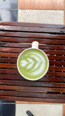 Matcha yeşil çay kahve