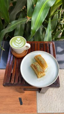 Lezzetli Asya yemeklerinin yakın görüntüsü