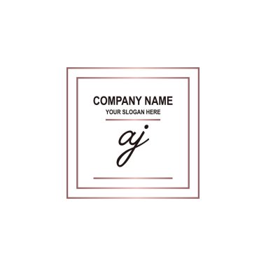 AJ Luxury initial handwriting logo template, logo for beauty, fashion, wedding, photography clipart