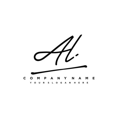AL ilk monogram el yazısı imza logosu