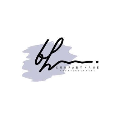 BH 'nin ilk monogram el yazısı logosu