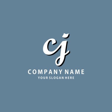 CJ elegan el yazısı vektör çizimi